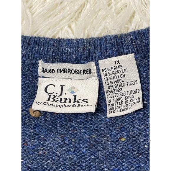 Novelty Holiday Winter Sweater CATS ice skating Volup 1X - Picture 2 of 4